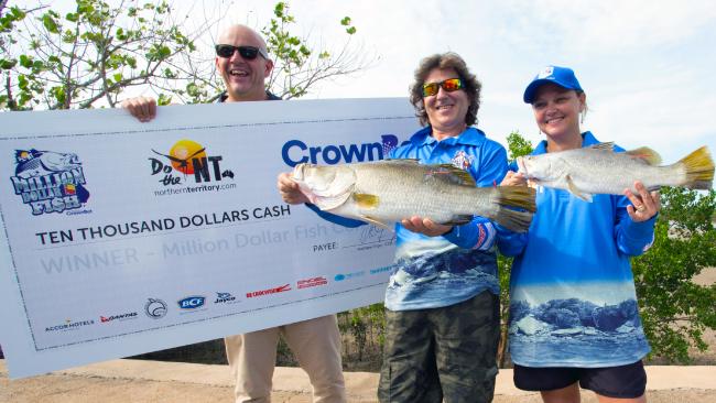 Kelli Carroll and George  Voukolos were among those to catch a $10,000  tagged fish in the Million Dollar Fish promotion